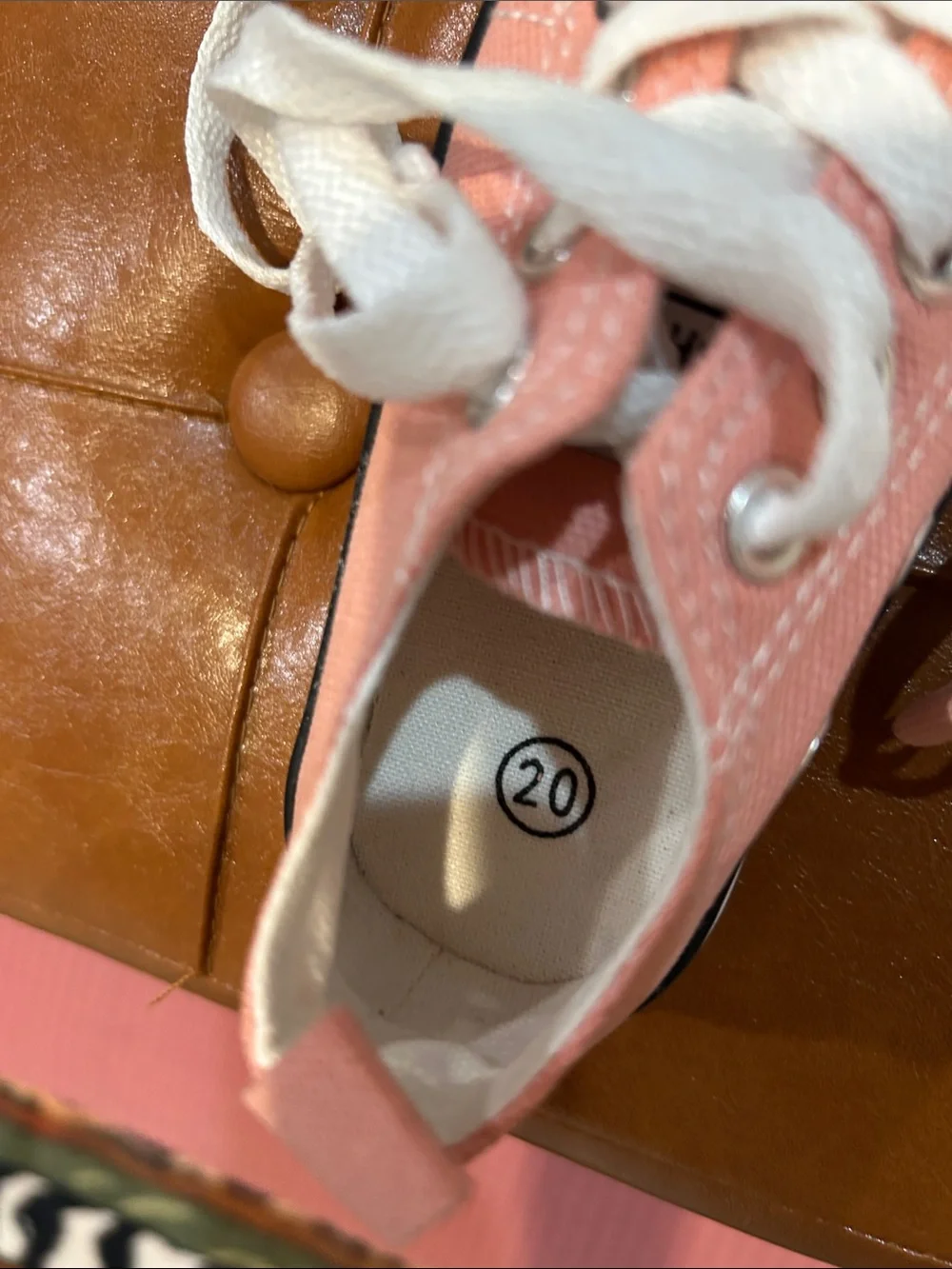 Kids Canvas Lace-Up Sneakers in Pink (nwot)